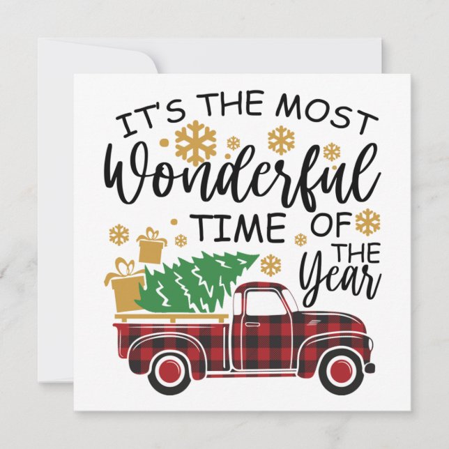 Det Är Den Underbaraste Tid På Året Inbjudningar (Framsida)