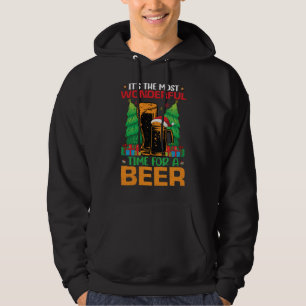 Det är den underbaraste tiden för en tomte med öl hoodie