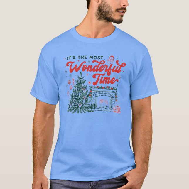 Det är den underbaraste tiden juldesign t shirt (Framsida)