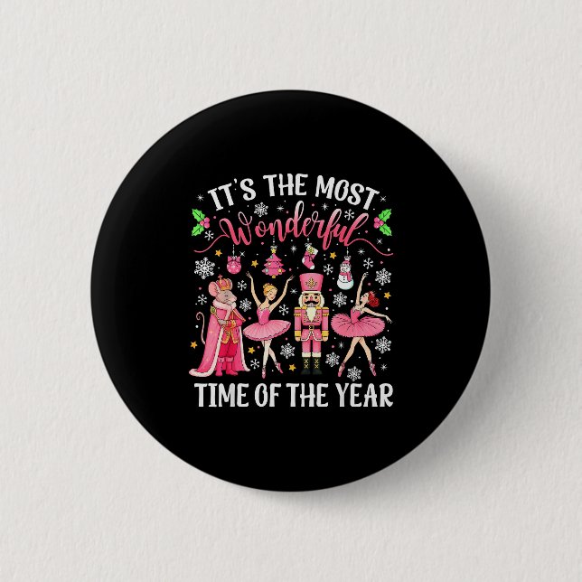 Det Är Den Underbaraste Tiden På Året Nötknäppare Knapp (Framsida)