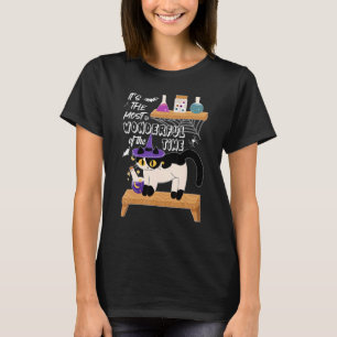 Det Är Den Underbaraste Tiden På Året Svart Katt T Shirt
