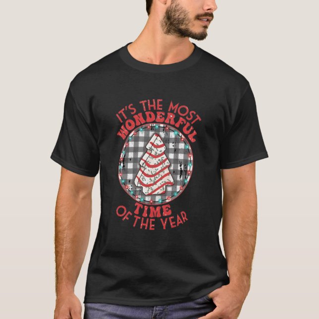 Det Är Den Underbaraste Tiden På Året Trädkaka T Shirt (Framsida)