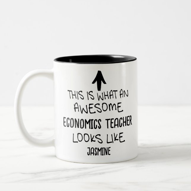 Det är det fantastisk Economics Teacher ser ut Två-Tonad Mugg (Vänster)