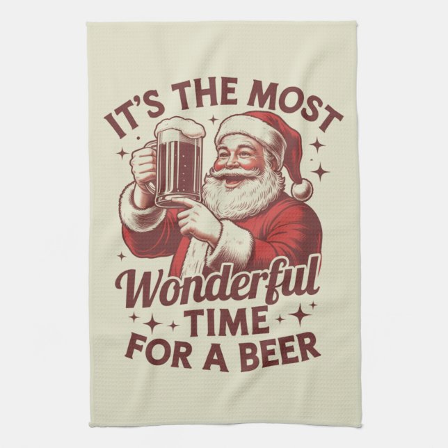 Det är det mest underbara ögonblicket för en Beer  Kökshandduk (Vertikal)