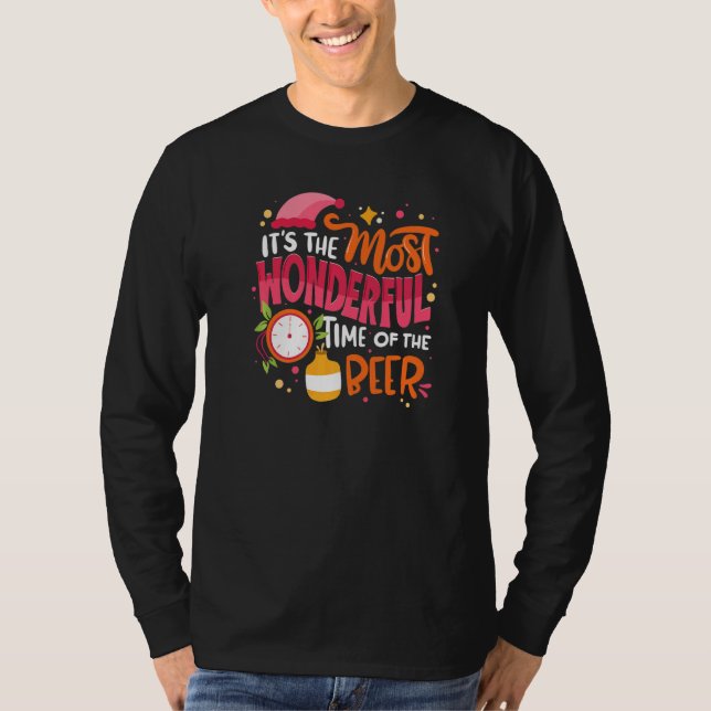 Det är det mest underbara ögonblicket på Beer-jule T Shirt (Framsida)