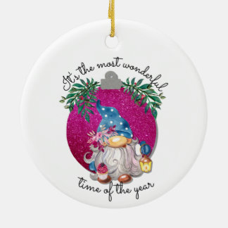 Det är det mest underbara tids- och matsalternativ julgransprydnad keramik