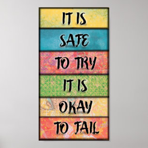 Det är det säkra försök - Motivational inspirera Poster