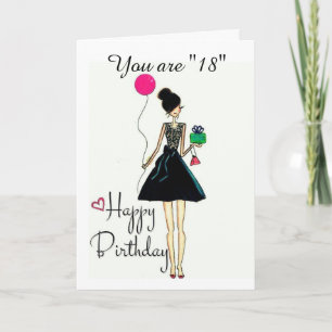 **DET ÄR DIN **18** BIRTHDAY!!!!** BIRTHDAY Card Kort