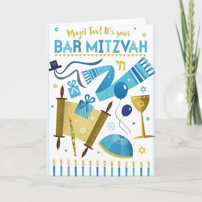 Det är din Bar Mitzvah! Viket kort (Framsida)