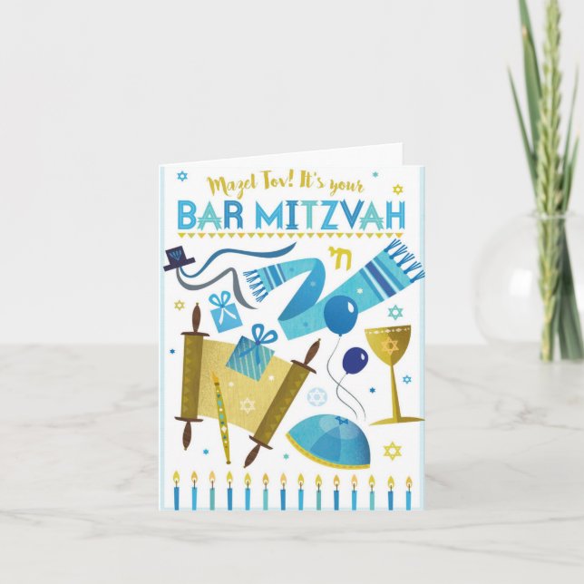 Det är din Bar Mitzvah! Viket kort (Framsida)