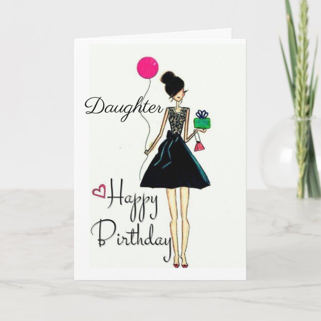 **DET ÄR DIN BIRTHDAY!!!!* "DAUGHTER"-KORT! KORT (Framsida)