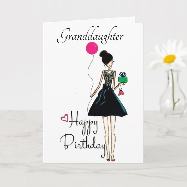DET ÄR DIN BIRTHDAY **GRANDDAUGHTER** KÄRLEK DIG!! KORT (Liten växt)