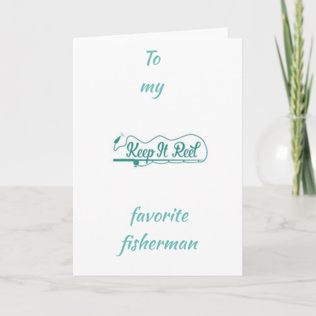 DET ÄR DIN BIRTHDAY *MIN FAVORITE FISHERMAN** KORT (Framsida)
