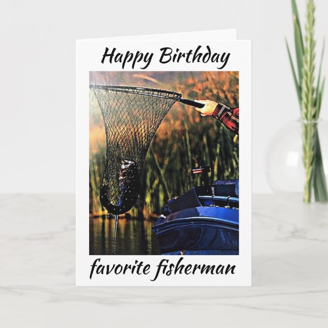 DET ÄR DIN BIRTHDAY **MY FAVORITE FISHERMAN** KORT (Framsida)