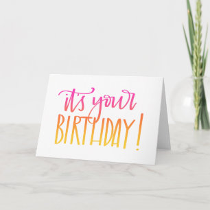 Det är din födelsedag! Calligraphyfödelsedagkort Kort