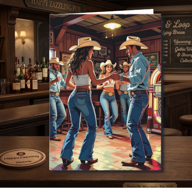 Det är din födelsedag! Country och Western Kort (Skapare uppladdad)