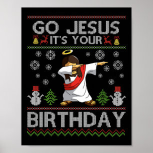 Det är din födelsedag Dabbing Jul Ugly Poster