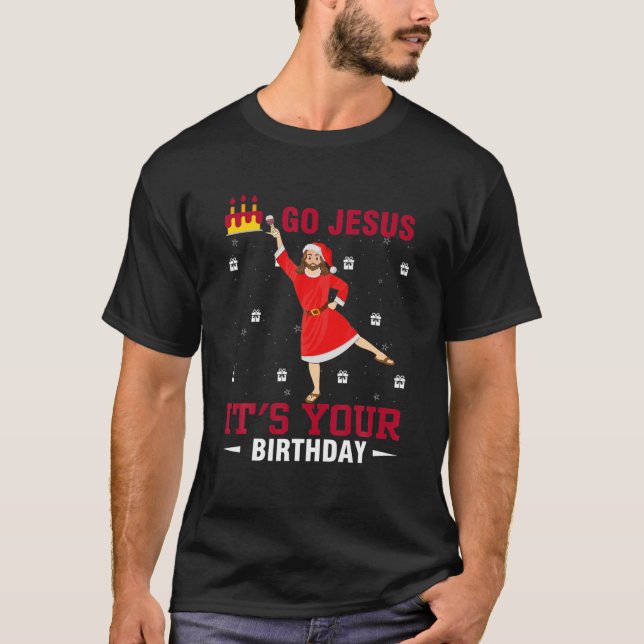 Det är din födelsedag God jul T Shirt (Framsida)