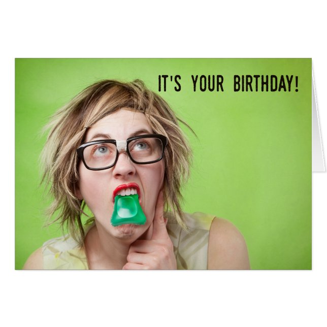Det är din födelsedag. Gör inget dumt Hälsningskort (Framsidan Horizontal)