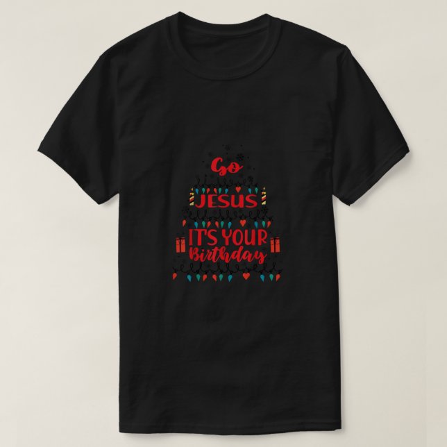 Det är din födelsedag Julgran ornamen T Shirt (Design framsida)