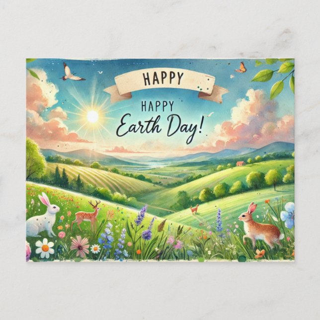 Det är din jorddag den 22 april vykort (Framsida)