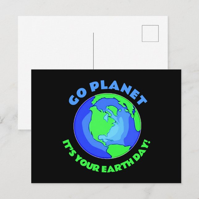 Det är din jorddag! vykort (Fram/baksida)