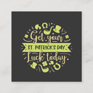 Det är din Lyckans Dag, St. Patrick's Day Essentia Fyrkantigt Visitkort