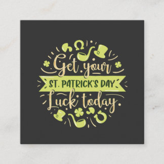 Det är din Lyckans Dag, St. Patrick's Day Essentia Fyrkantigt Visitkort