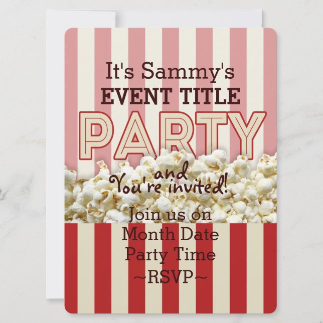 Det är din Personlig Party-försörjning. Inbjudningar (Framsida)