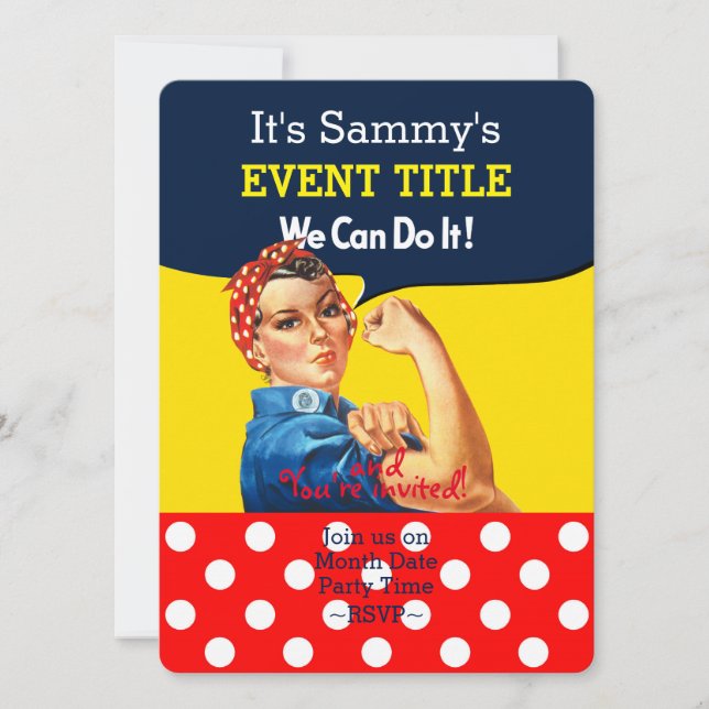 Det är din Personlig Rosie Party-försörjning Inbjudningar (Framsida)