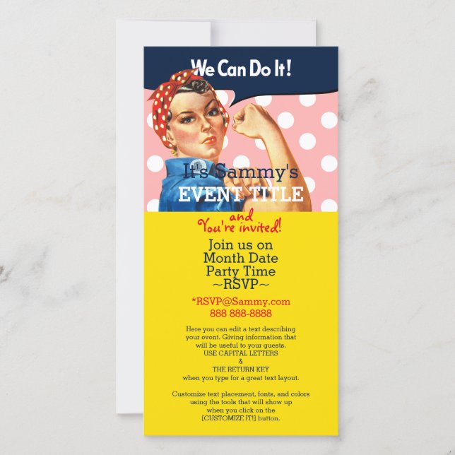 Det är din Personlig Rosie Party Supply (Framsida)