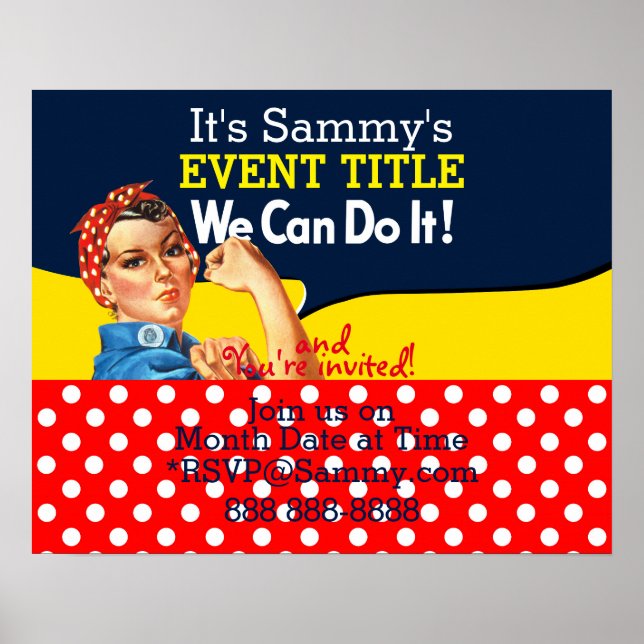 Det är din Personlig Rosie Party Supply Poster (Framsidan)