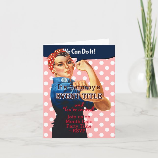 Det är din Rosie Party 12 linjer 2-anpassningsbar Inbjudan (Framsida)