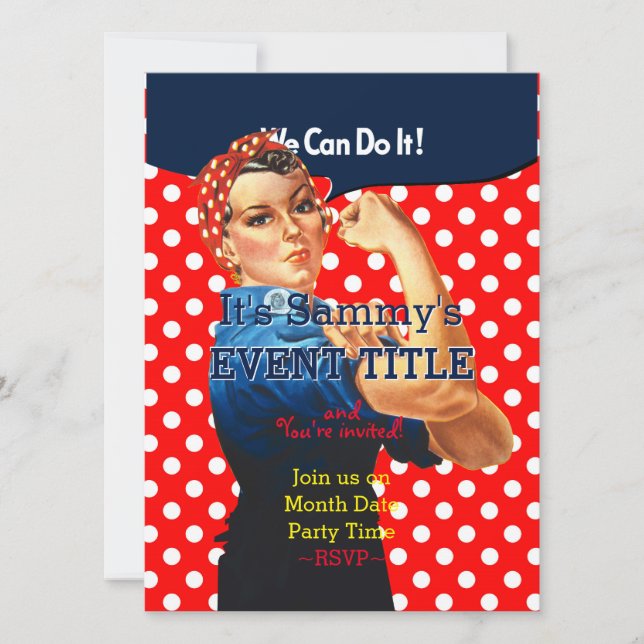 Det är din Rosie Party 12 linjer 2-anpassningsbar Inbjudningar (Framsida)