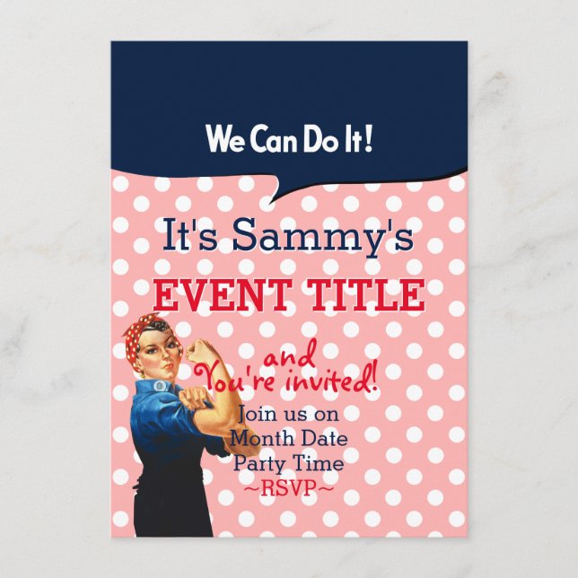 Det är din Rosie Party 12 linjer 2-sidig infogning Tilläggskort (Framsida)