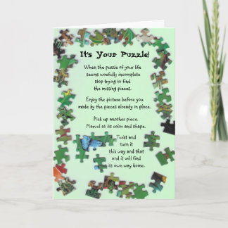 Det är ditt pussel! Kortet med lappar Kort