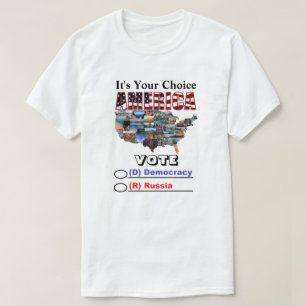 Det är ditt val AMERICA OTE (D) Demokrati eller... T Shirt