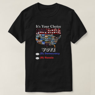 Det är ditt val AMERICA OTE (D) Demokrati eller... T Shirt