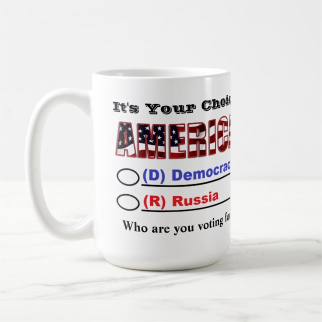 Det är ditt val.. Vem röstar du på? Kaffemugg (Vänster)