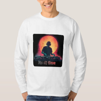 Det är DJ-tid – Neon natt DJ T-shirt