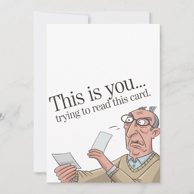 Det är du som försöker läsa detta kort rolig pappa (Framsida)