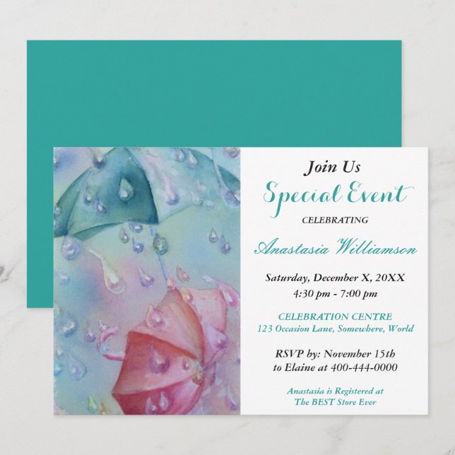 DET ÄR DUSCHENS TID PARTYINVITATION INBJUDNINGAR (Fram/baksida)