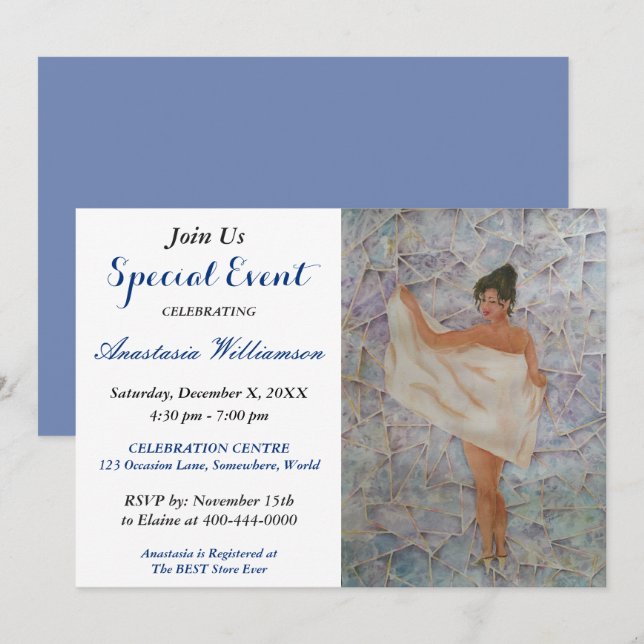 DET ÄR DUSSTID PARTY EVENT INBJUDAN (Fram/baksida)