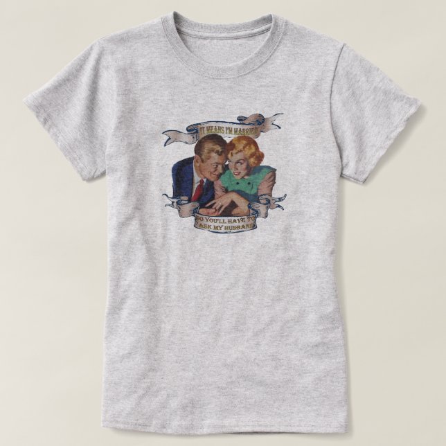 Det är elak jag är gift med, fråga make t shirt (Design framsida)