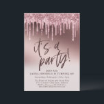 Det är en 60:e födelsedag vid Party Rosa Glitter Inbjudningar<br><div class="desc">Gästerna vet att det här blir en roligt party genom att bara tittar på inbjudan! Den här designen har roligt,  rosa och mycket glitter!</div>