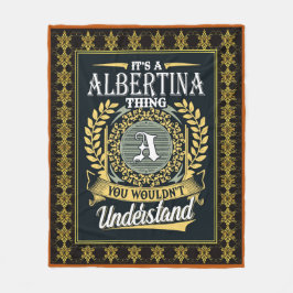 Det är en Albertina Sak du inte kunde förstå Fleecefilt