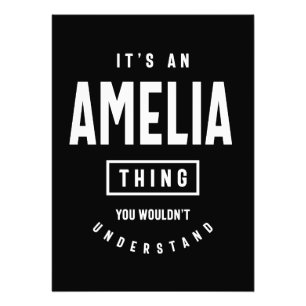 Det är en Amelia Sak: Personlig First Namn Gift Fototryck