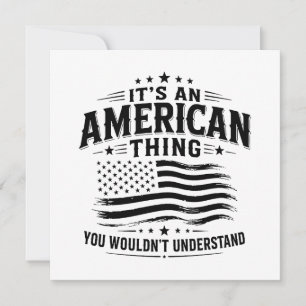 Det är en amerikansk grej USA patriotisk humor Inbjudningar