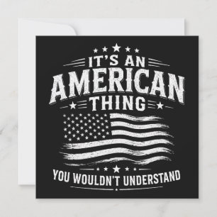 Det är en amerikansk sak USA patriotisk humor Inbjudningar