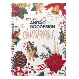 Det är en Anita Goodesign julanteckningsbok! Anteckningsbok Med Spiral